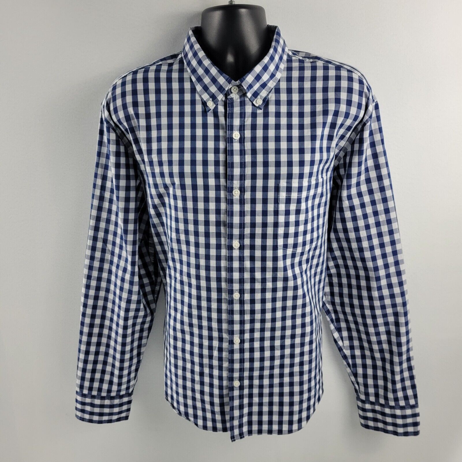J. Crew Dress Shirt Slim Untucked Blue Striped Peformance Button Down 2xl 3475